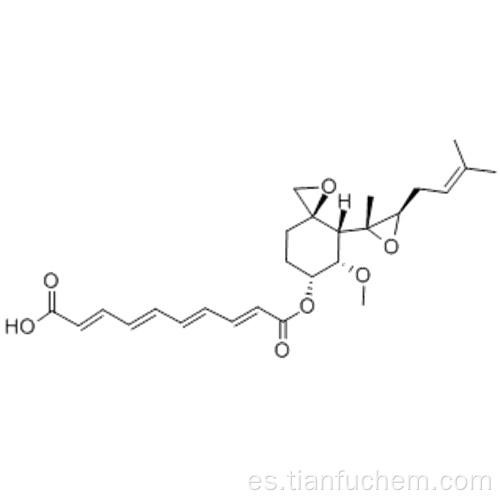 2,4,6,8-Decatetraenedioicacid, 1 - [(3R, 4S, 5S, 6R) -5-metoxi-4 - [(2R, 3R) -2-metil-3- (3-metil-2-buten) -1-il) -2-oxiranil] -1-oxaspiro [2.5] oct-6-il] éster, (57187961,2E, 4E, 6E, 8E) - CAS 23110-15-8